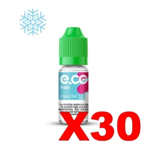 E LIQUIDE E CG LES GIVRES 10ML 50 50 FRAISE X30 Taux de nicotine 3