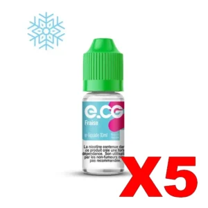 E LIQUIDE E CG LES GIVRES 10ML 50 50 FRAISE X5 Taux de nicotine 3