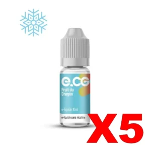 E LIQUIDE E CG LES GIVRES 10ML 50 50 FRUIT DU DRAGON X5 Taux de nicotine 0