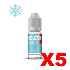 E LIQUIDE E CG LES GIVRES 10ML 50 50 FRUIT DU SERPENT X5 Taux de nicotine 0