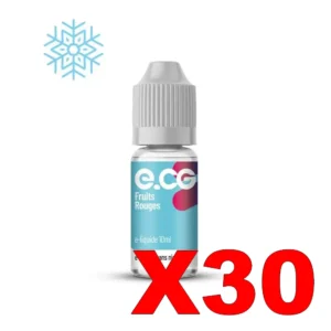 E LIQUIDE E CG LES GIVRES 10ML 50 50 FRUITS ROUGES X30 Taux de nicotine 0