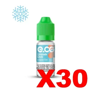 E LIQUIDE E CG LES GIVRES 10ML 50 50 LIMONADE LITCHI X30 Taux de nicotine 3