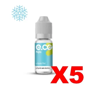 E LIQUIDE E CG LES GIVRES 10ML 50 50 MOJITO X5 Taux de nicotine 0
