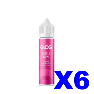 E LIQUIDE E CG LES INCONTOURNABLES 50ML 50 50 BUBBLE GUM X6 Taux de nicotine 0
