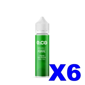 E LIQUIDE E CG LES INCONTOURNABLES 50ML 50 50 DOUBLE POMME X6 Taux de nicotine 0