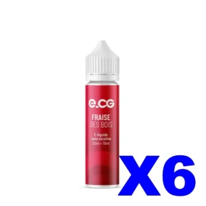 E LIQUIDE E CG LES INCONTOURNABLES 50ML 50 50 FRAISE DES BOIS X6 Taux de nicotine 0