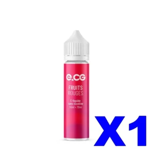 E LIQUIDE E CG LES INCONTOURNABLES 50ML 50 50 FRUITS ROUGES X1 Taux de nicotine 0