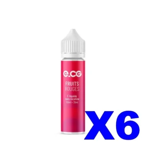 E LIQUIDE E CG LES INCONTOURNABLES 50ML 50 50 FRUITS ROUGES X6 Taux de nicotine 0