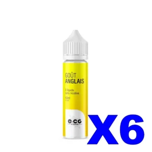 E LIQUIDE E CG LES INCONTOURNABLES 50ML 50 50 GOUT ANGLAIS X6 Taux de nicotine 0