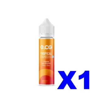 E LIQUIDE E CG LES INCONTOURNABLES 50ML 50 50 TROPICAL FRAMBOISE X1 Taux de nicotine 0