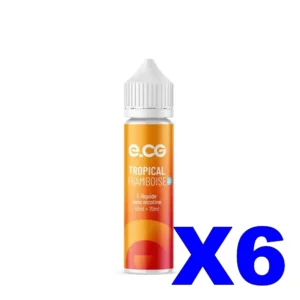 E LIQUIDE E CG LES INCONTOURNABLES 50ML 50 50 TROPICAL FRAMBOISE X6 Taux de nicotine 0