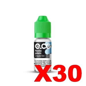 E LIQUIDE E CG LES INITIALES 10ML 50 50 MENTHE POLAIRE X30 Taux de nicotine 3