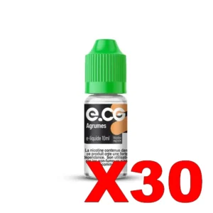 E LIQUIDE E CG LES INITIALES 10ML 75 25 AGRUMES X30 Taux de nicotine 3