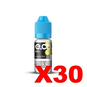 E LIQUIDE E CG LES INITIALES 10ML 75 25 ANIS X30 Taux de nicotine 6
