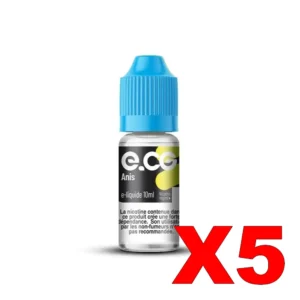 E LIQUIDE E CG LES INITIALES 10ML 75 25 ANIS X5 Taux de nicotine 6