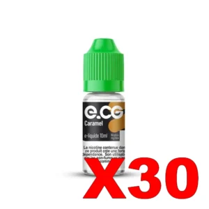 E LIQUIDE E CG LES INITIALES 10ML 75 25 CARAMEL X30 Taux de nicotine 3