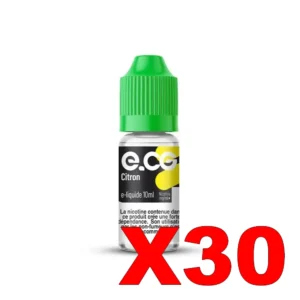 E LIQUIDE E CG LES INITIALES 10ML 75 25 CITRON X30 Taux de nicotine 3