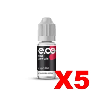 E LIQUIDE E CG LES INITIALES 10ML 75 25 GOUT AMERICAIN X5 Taux de nicotine 0