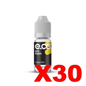 E LIQUIDE E CG LES INITIALES 10ML 75 25 GOUT ANGLAIS X30 Taux de nicotine 0