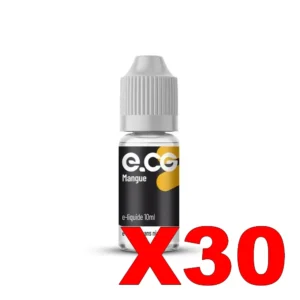 E LIQUIDE E CG LES INITIALES 10ML 75 25 MANGUE X30 Taux de nicotine 0