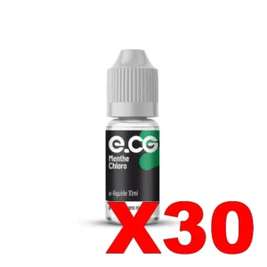 E LIQUIDE E CG LES INITIALES 10ML 75 25 MENTHE CHLORO X30 Taux de nicotine 0