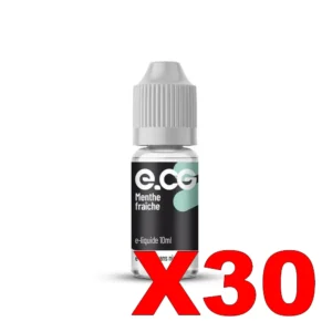 E LIQUIDE E CG LES INITIALES 10ML 75 25 MENTHE FRAICHE X30 Taux de nicotine 0