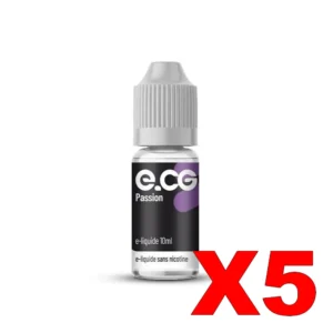 E LIQUIDE E CG LES INITIALES 10ML 75 25 PASSION X5 Taux de nicotine 0