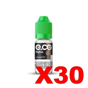 E LIQUIDE E CG LES INITIALES 10ML 75 25 REGLISSE X30 Taux de nicotine 3