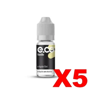 E LIQUIDE E CG LES INITIALES 10ML 75 25 VANILLE X5 Taux de nicotine 0