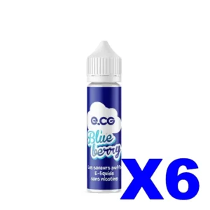 E LIQUIDE E CG LES SAVEURS PUFFS 50ML 50 50 BLUEBERRY X6 Taux de nicotine 0
