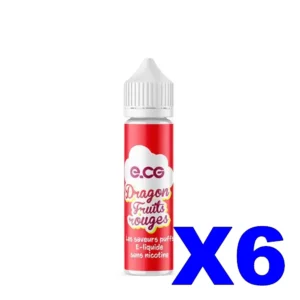 E LIQUIDE E CG LES SAVEURS PUFFS 50ML 50 50 DRAGON FRUITS ROUGES X6 Taux de nicotine 0