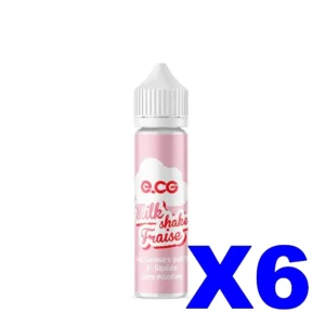 E LIQUIDE E CG LES SAVEURS PUFFS 50ML 50 50 MILKSHAKE FRAISE X6 Taux de nicotine 0