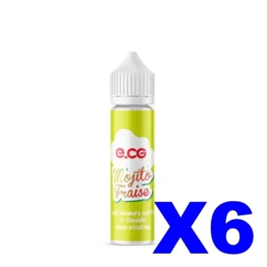 E LIQUIDE E CG LES SAVEURS PUFFS 50ML 50 50 MOJITO FRAISE X6 Taux de nicotine 0