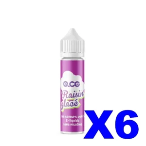 E LIQUIDE E CG LES SAVEURS PUFFS 50ML 50 50 RAISIN GLACE X6 Taux de nicotine 0