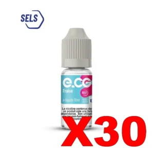 E LIQUIDE E CG SELS DE NICOTINE 10ML 50 50 FRAISE GIVREE X30 Taux de nicotine 10