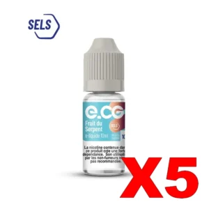 E LIQUIDE E CG SELS DE NICOTINE 10ML 50 50 FRUIT DU SERPENT GIVRE X5 Taux de nicotine 10