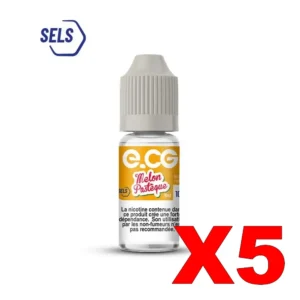 E LIQUIDE E CG SELS DE NICOTINE 10ML 50 50 MELON PASTEQUE X5 Taux de nicotine 10