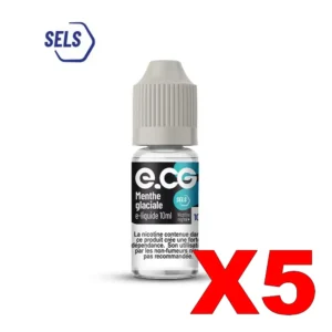 E LIQUIDE E CG SELS DE NICOTINE 10ML 50 50 MENTHE GLACIALE X5 Taux de nicotine 10