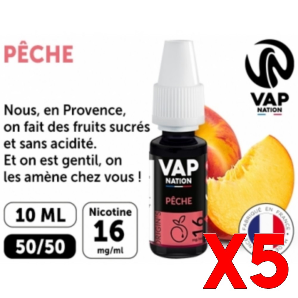E LIQUIDE VAP NATION 5050 PECHE X05 5 E LIQUIDE VAP NATION 5050 PECHE X05 16