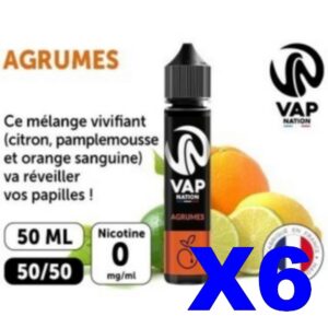 E LIQUIDE VAP NATION 50ML AGRUMES X06