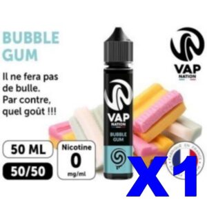 E LIQUIDE VAP NATION 50ML BUBBLE GUM X01