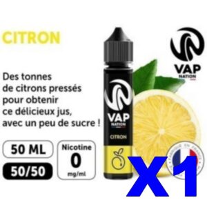 E LIQUIDE VAP NATION 50ML CITRON JAUNE X01