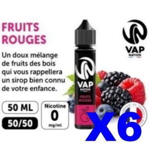 E LIQUIDE VAP NATION 50ML FRUITS ROUGES X06