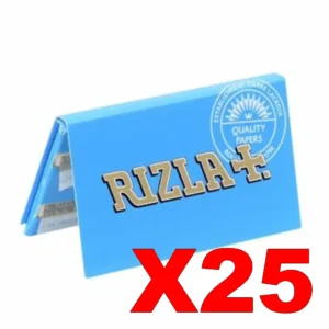 FEUILLES COURTES RIZLA+ BLEU X25