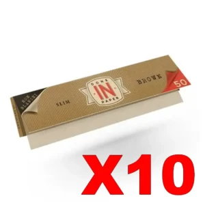 FEUILLES SLIM IN BROWN X10