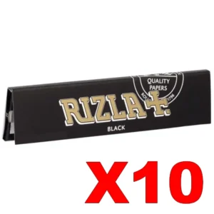 FEUILLES SLIM RIZLA+ BLACK X10