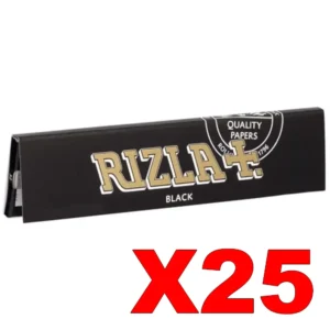 FEUILLES SLIM RIZLA+ BLACK X25
