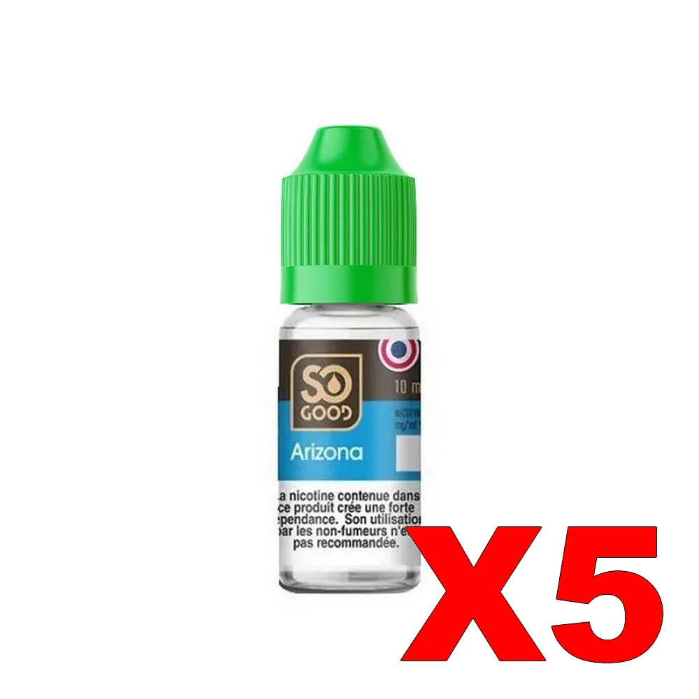 E-LIQUIDE SO-GOOD 10ML 50-50 ARIZONA X5 2 E LIQUIDE SO GOOD 10ML 50 50 ARIZONA X5 Taux de nicotine 3