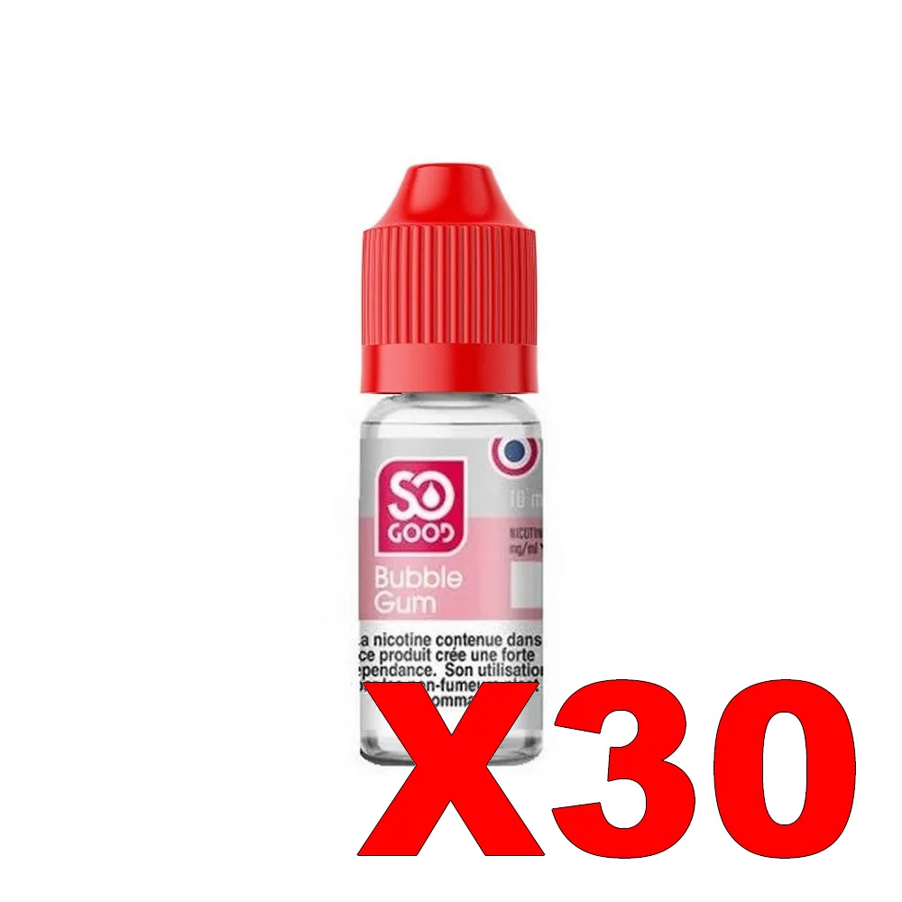 E-LIQUIDE SO-GOOD 10ML 50-50 BUBBLE-GUM X30 4 E LIQUIDE SO GOOD 10ML 50 50 BUBBLE GUM X30 Taux de nicotine 11