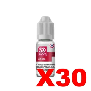 E LIQUIDE SO GOOD 10ML 50 50 CERISE X30 Taux de nicotine 0